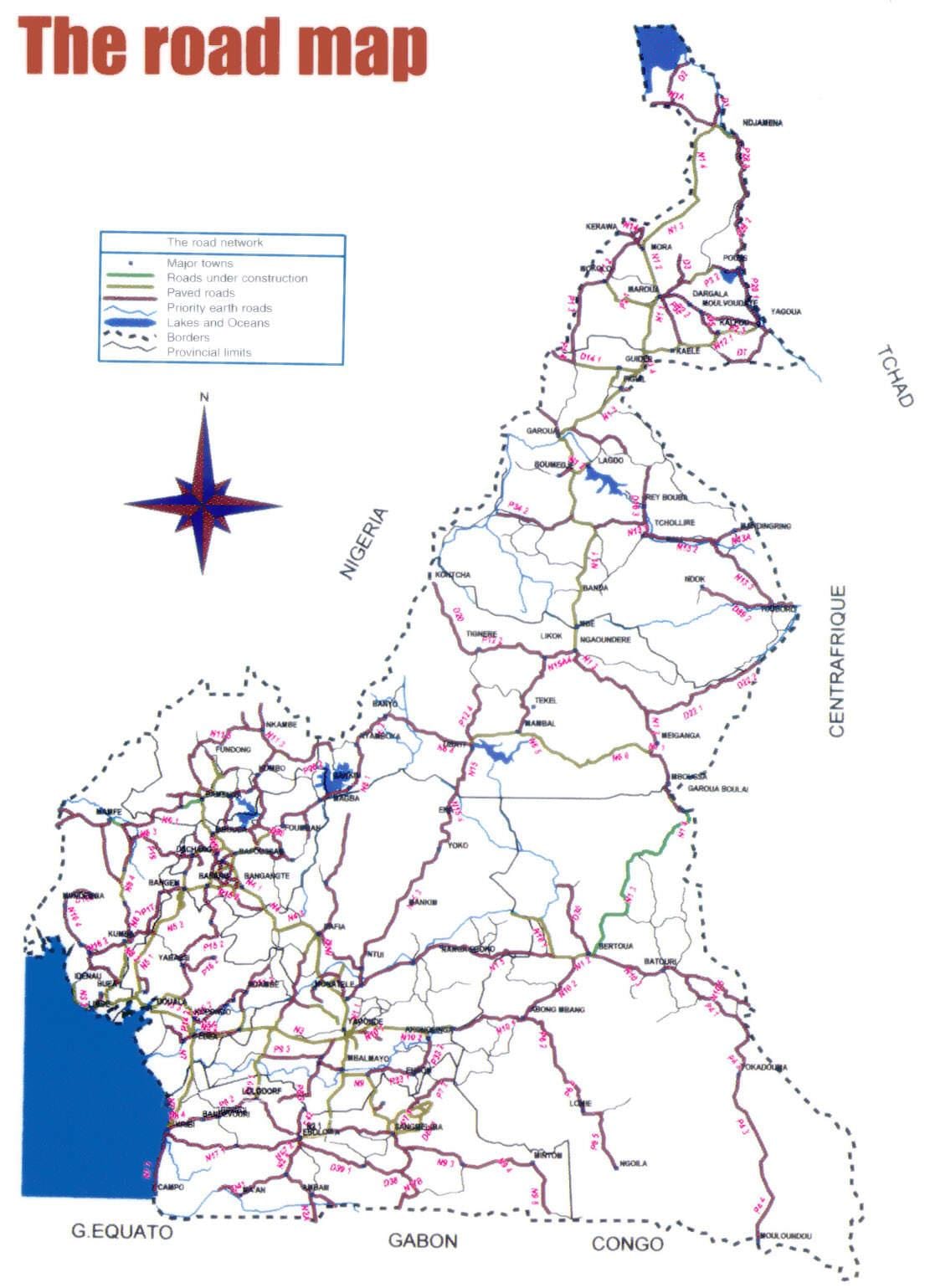মানচিত্র ক্যামেরুন রোড