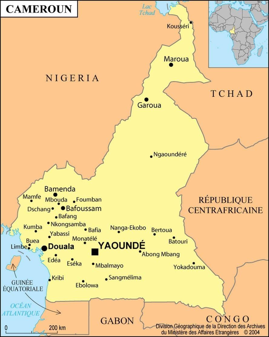 মানচিত্র douala ক্যামেরুন