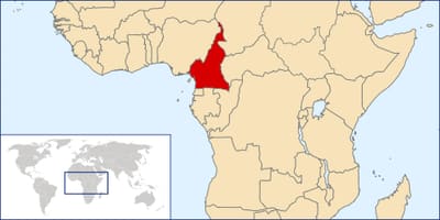 মানচিত্র এর অবস্থান ক্যামেরুন